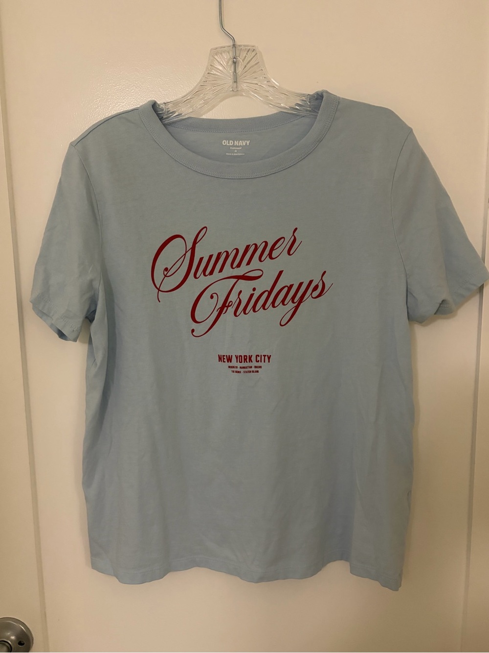 Old Navy Light Blue 'Summer Fridays' Graphic Tee